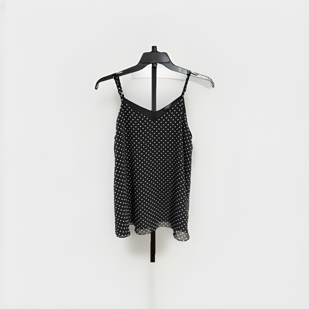 Torrid womens blouse shirt top tank cami black white loose 0 LARGE EUC A14